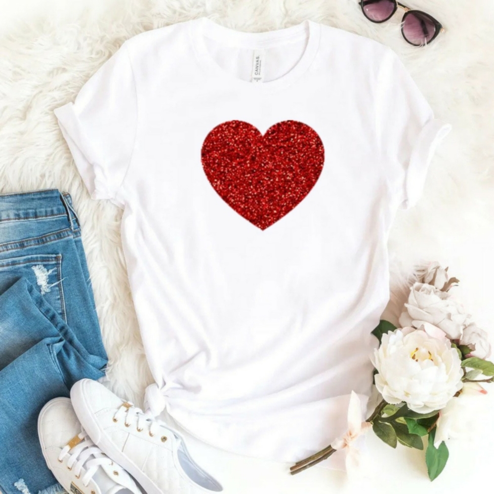Glitter Red Heart for Valentines Day
